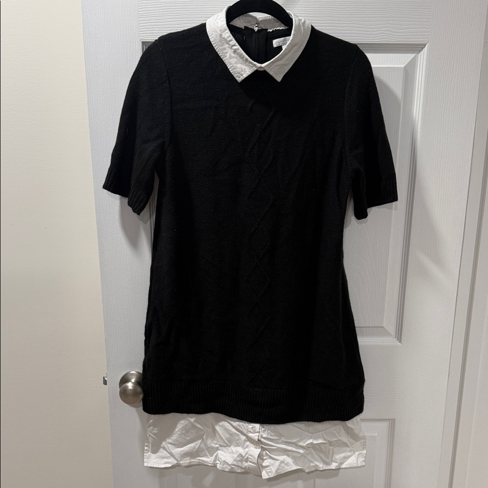 New York & Company Black and White Sweater Dress
